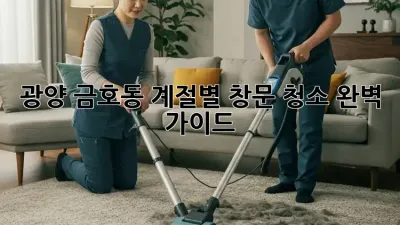 광양 금호동 계절별 창문 청소 완벽 가이드