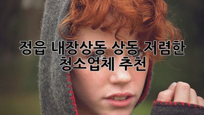 정읍 내장상동 상동 저렴한 청소업체 추천